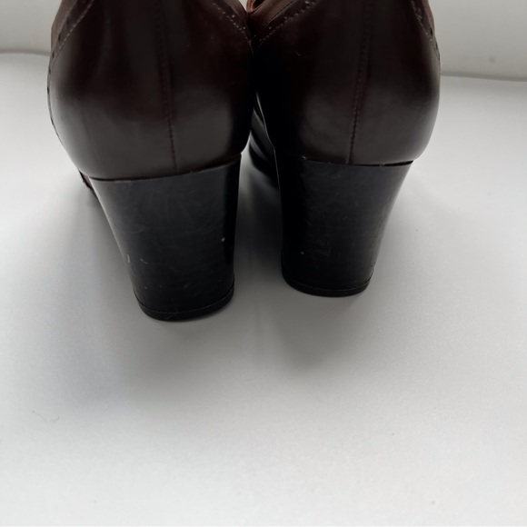 Naturalizer Safara Brown Heel Oxford Lace Up Loafer Bootie Academia Women’s 8 - Picture 6 of 12